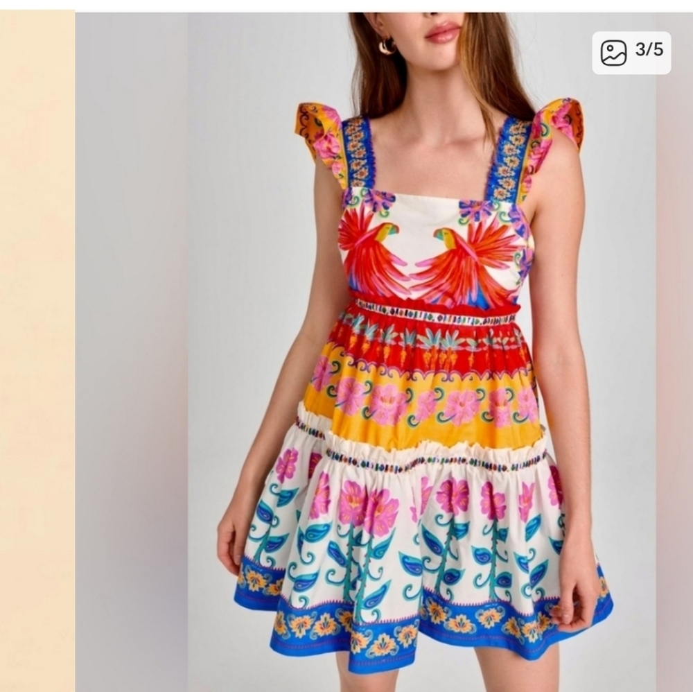 FARM Rio Multicolor Floral Mini Dress - Picture 4 of 5